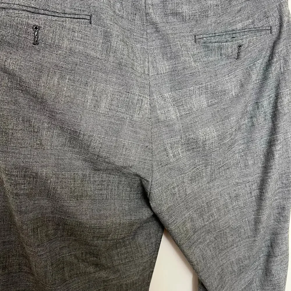 Calvin Klein Slim Fit Gray Glen Plaid Dress Pants Stretch Trousers 36x32